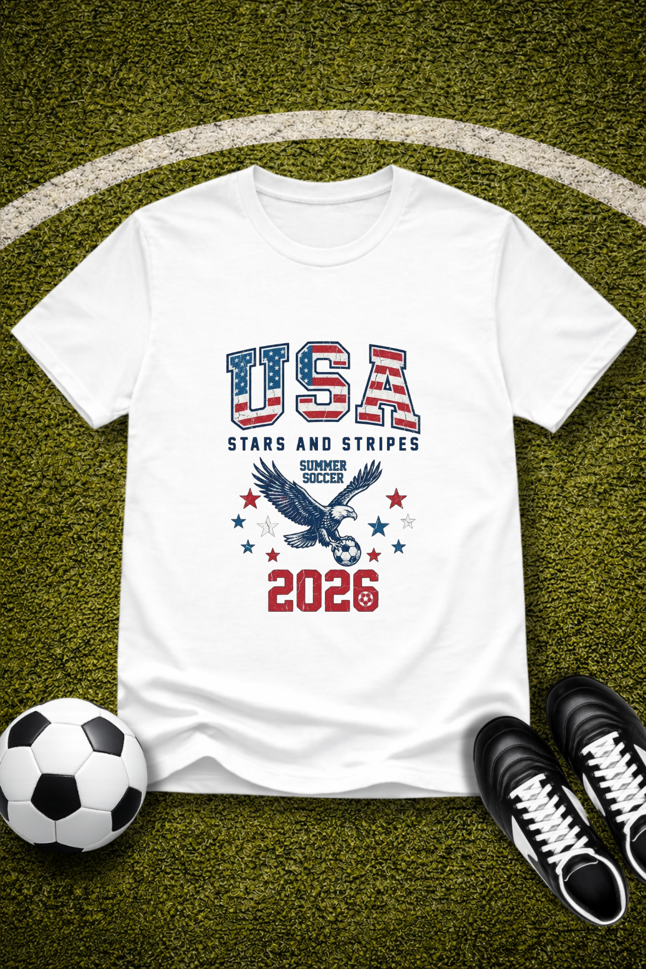 USA Stars and Stripes Soccer T-Shirt