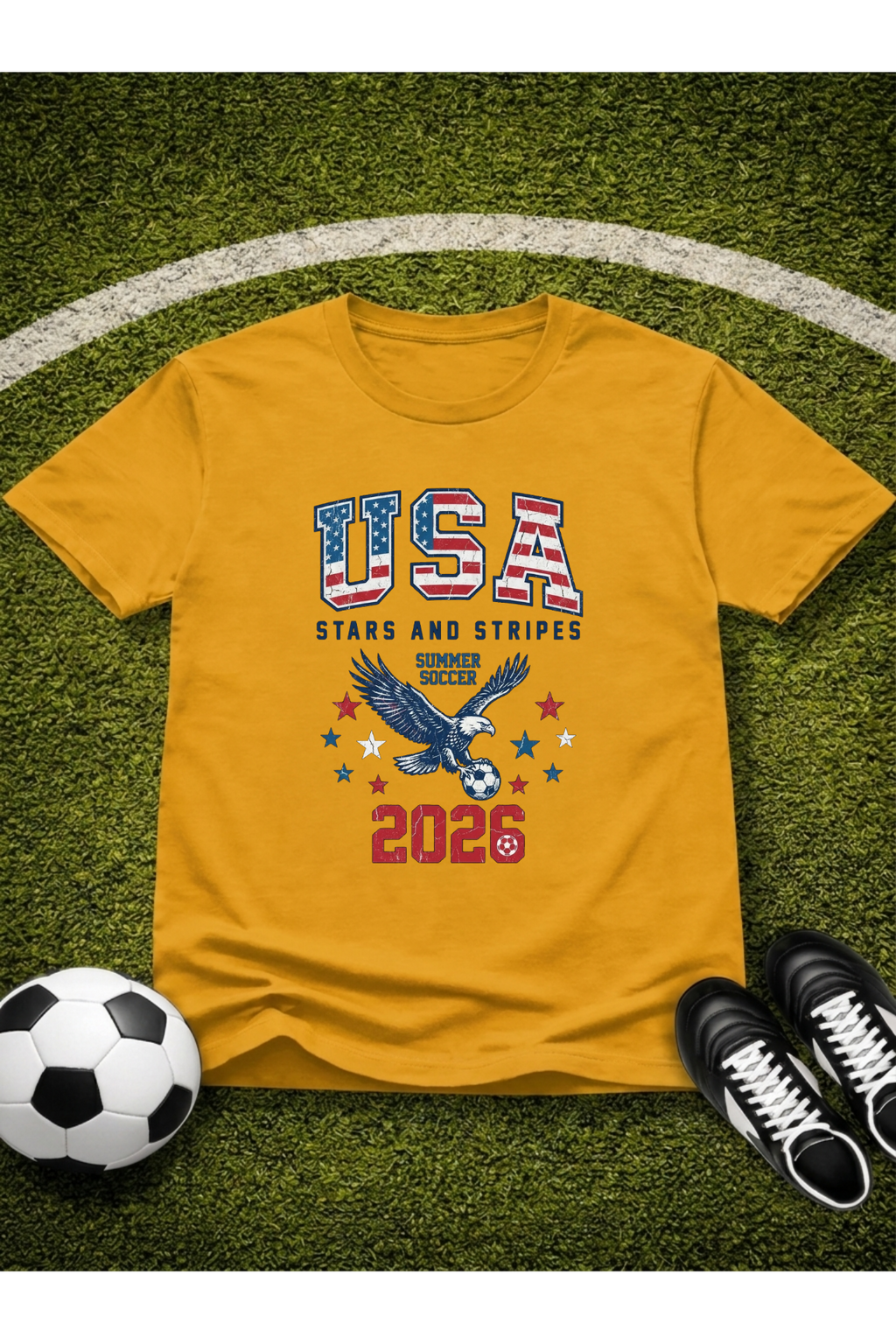 USA Stars and Stripes Soccer T-Shirt