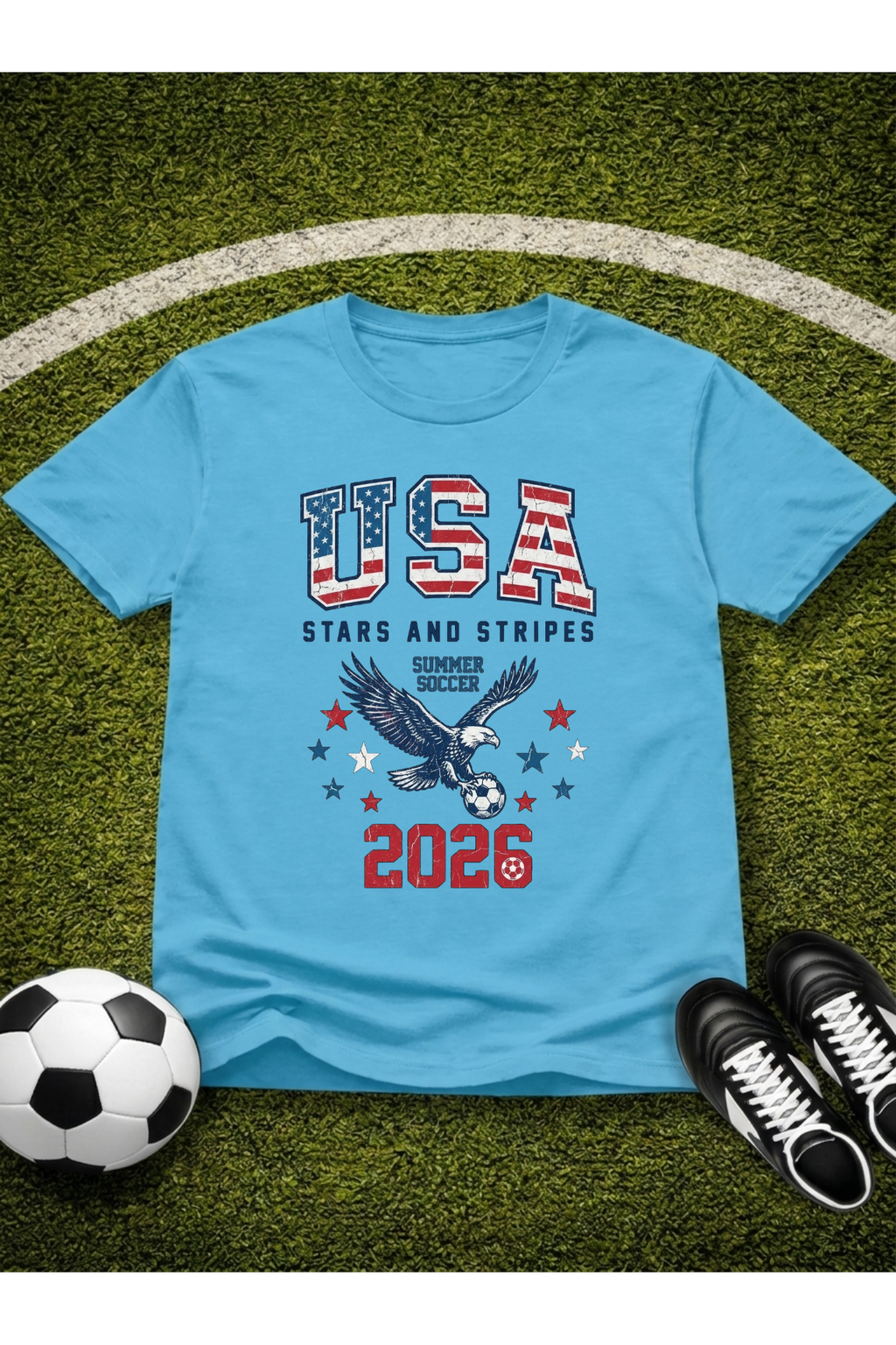 USA Stars and Stripes Soccer T-Shirt