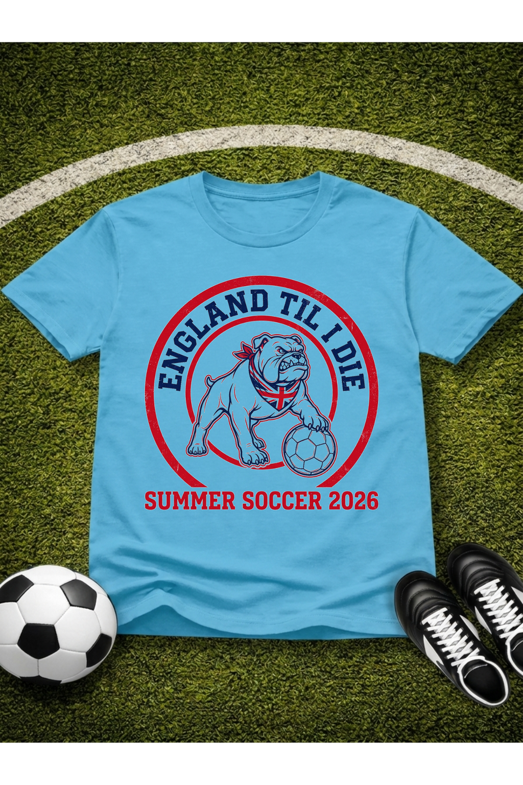 England 'Til I Die Bulldog Soccer T-Shirt