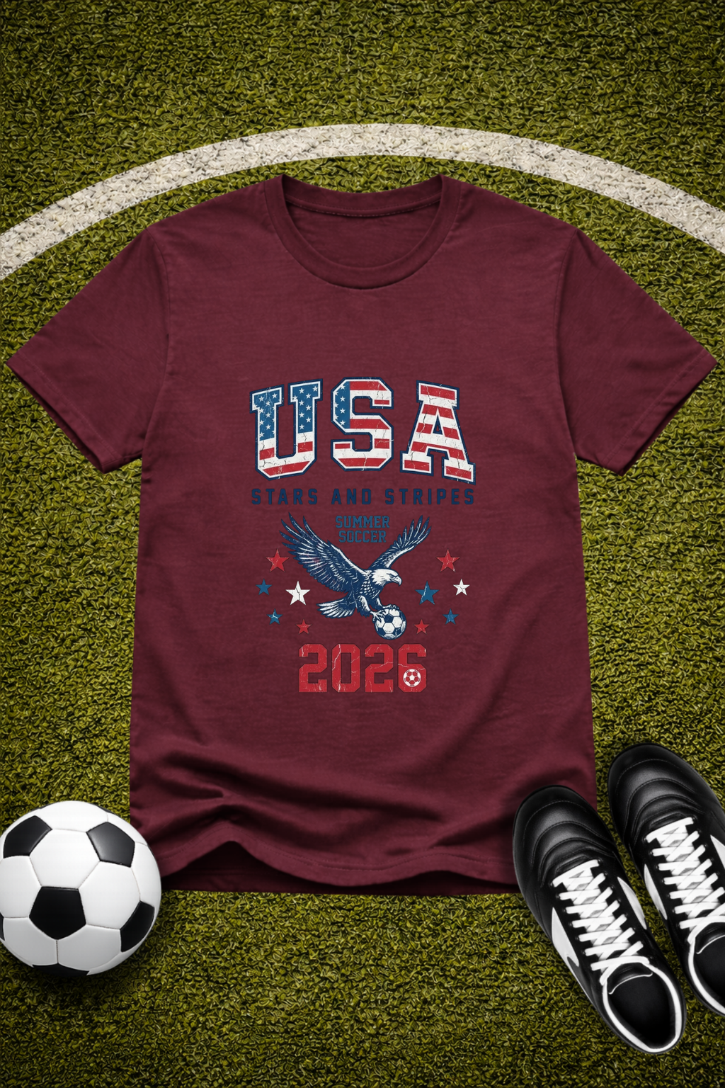 USA Stars and Stripes Soccer T-Shirt