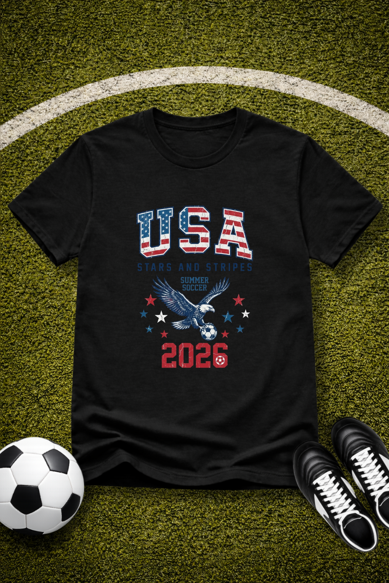 USA Stars and Stripes Soccer T-Shirt